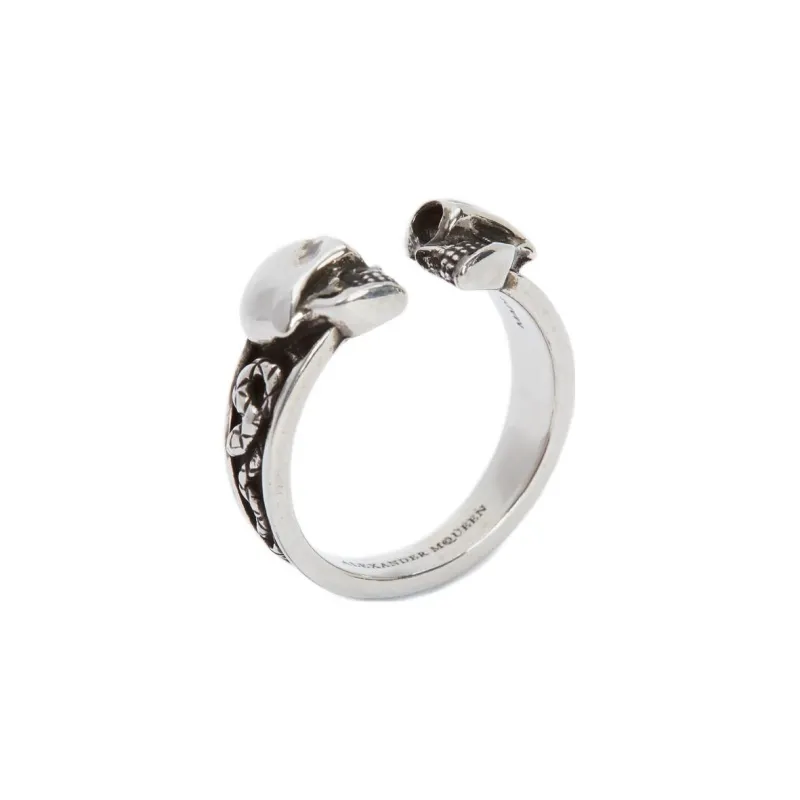 Alexander McQueen Metal Rings Men's Silver-1