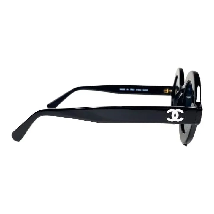 CHANEL 1993 Logo print Round fame Sunglasses-3