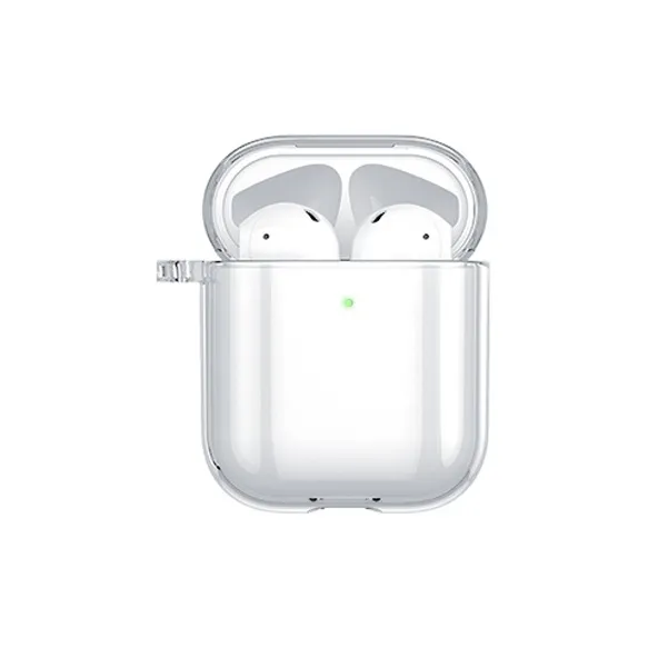 PERFECTSIGHT For AirPods 1/2/Pro PC Impact Resistant Scratch Resistant Stain Resistant Transparent Headphone Cases-1