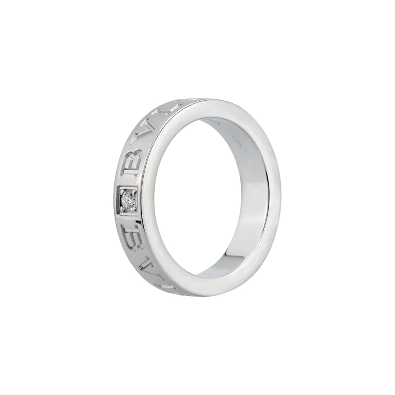 BVLGARI 2010s 18K White Gold B.Zero1 Diamond Ring-1