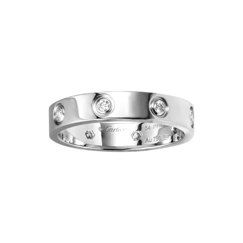 Cartier 18kt White Gold Love Diamond Ring-1