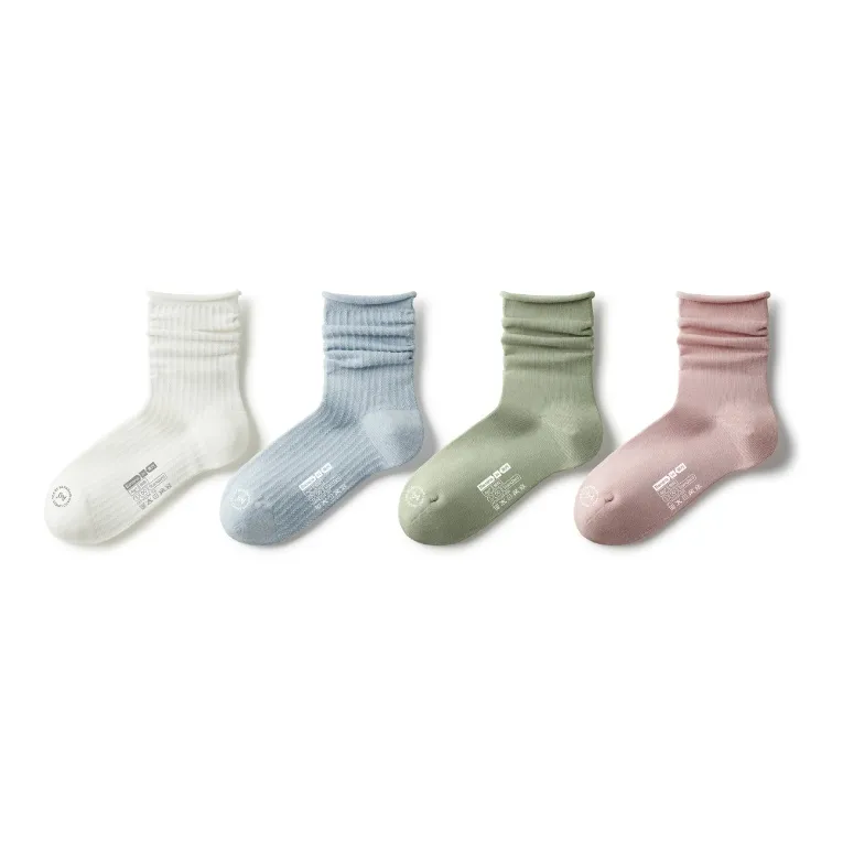 Bananain Mid Calf Socks Women's 4 Pack-3