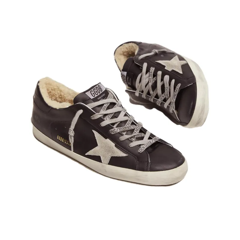 Golden Goose Super Star Stylish Skateboarding Shoes Men's Brown-3