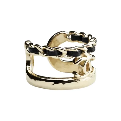 CHANEL Rings Women's Gold/Black