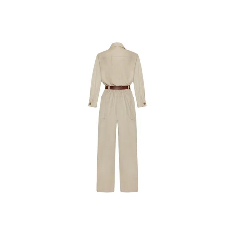 SAINT LAURENT Jumpsuit Women's Light Beige-1