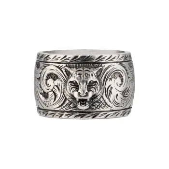 GUCCI 925 Sterling Silver Rings Unisex Silver