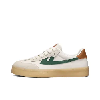 Warrior Anti Slip And Wear Resistant Lightweight Height Increasing Low Top Skateboard Shoes Unisex Beige Green Orange