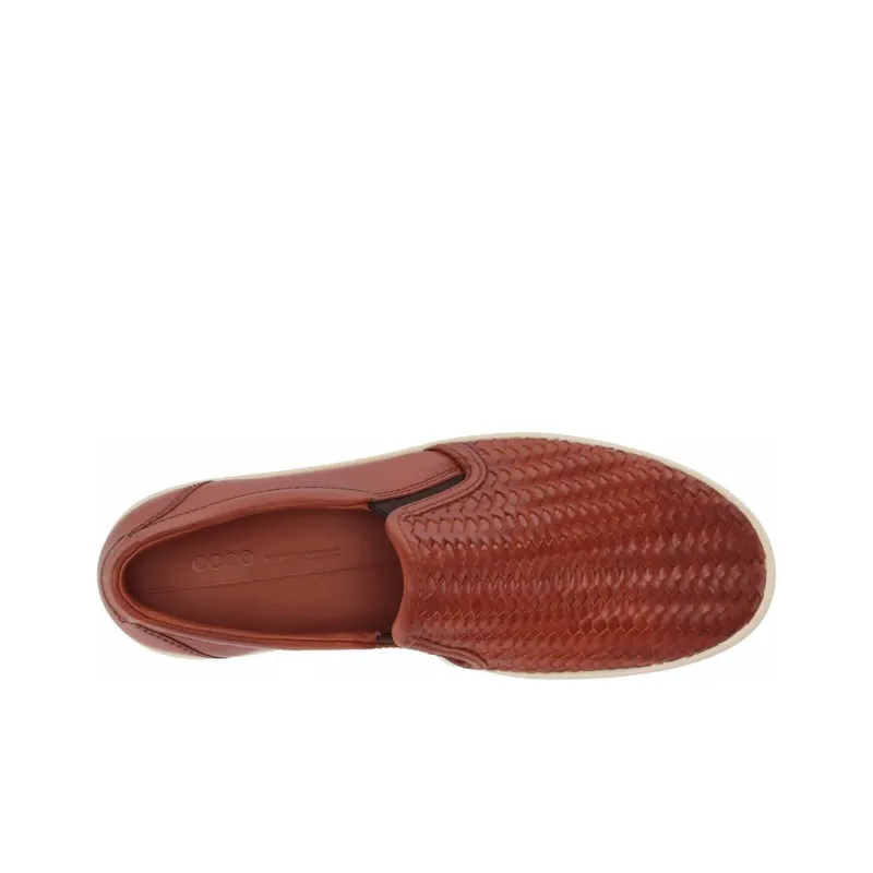 Ecco Low Top Skateboard Shoes Women's Brown-4