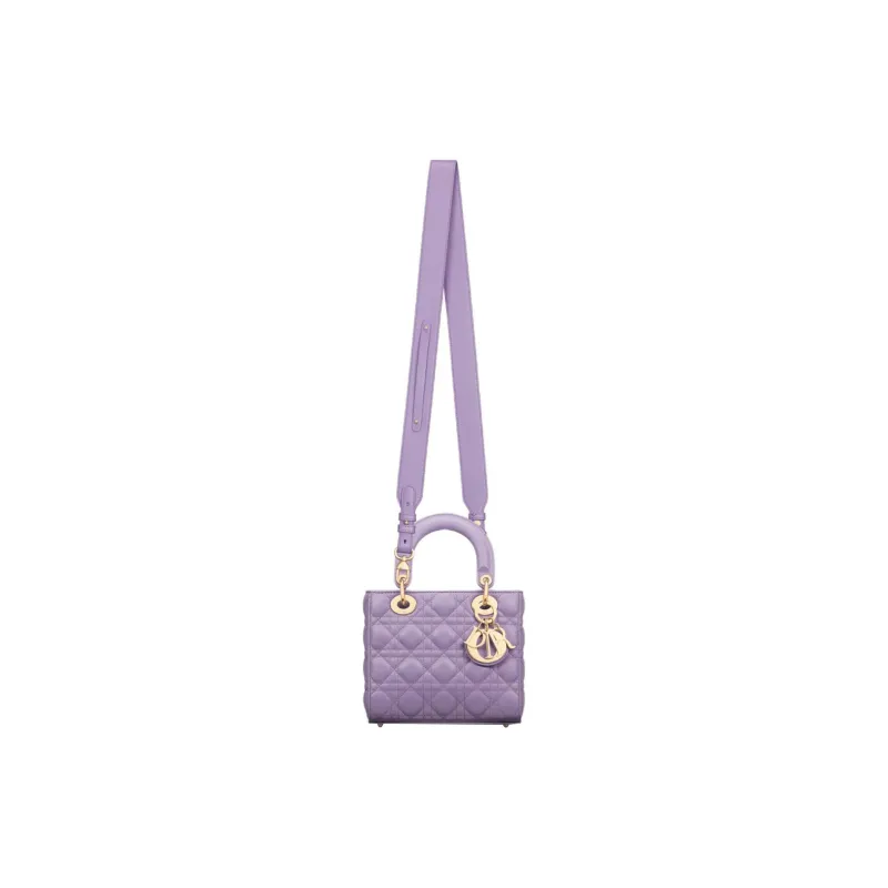 DIOR Lady DiorMy ABCDior Sheepskin Lady Dior Bag, Shoulder Bag, Crossbody Bag, Handbag Small Size Women's Light Purple-1