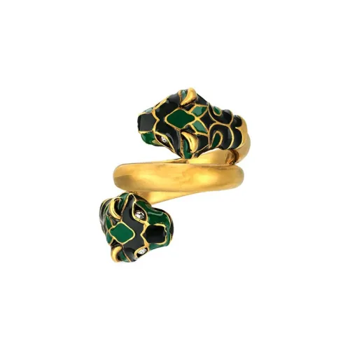 GUCCI Rings Unisex Gold/Green