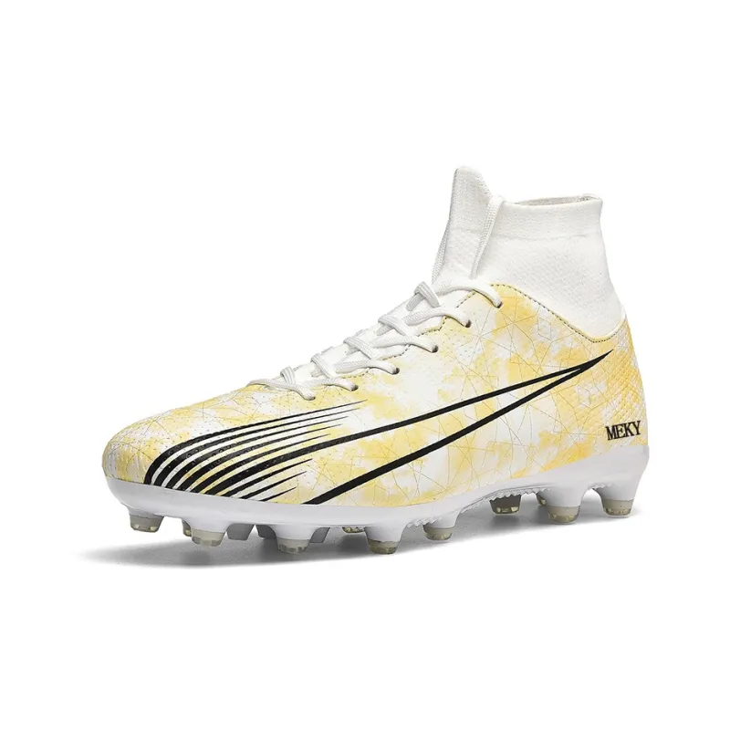 MEKY Cushioned Wear-Resistant Breathable Slip-Resistant Teenagers Soccer Shoes Unisex-12