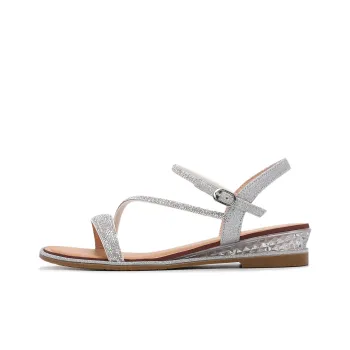 SATURDAY MODE Slide Slippers 3cm Women's Silver