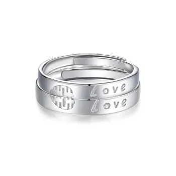 Love Link 999 Fine Silver Rings Unisex