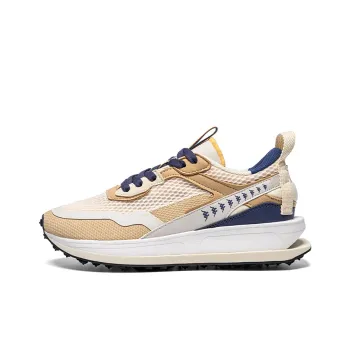 Kappa Slip Resistant, Abrasion Resistant, Breathable Low Top Casual Running Shoes Unisex White Brown