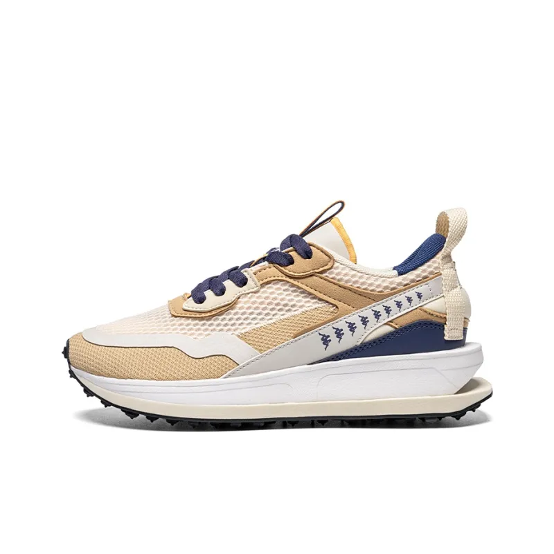 Kappa Slip Resistant, Abrasion Resistant, Breathable Low Top Casual Running Shoes Unisex White Brown-0
