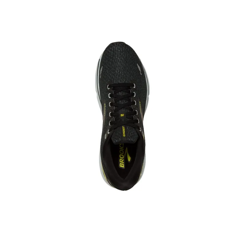 Brooks Ghost 15 Cushioning Wear-Resistant Low-Top Sports Men's Black Yellow-3