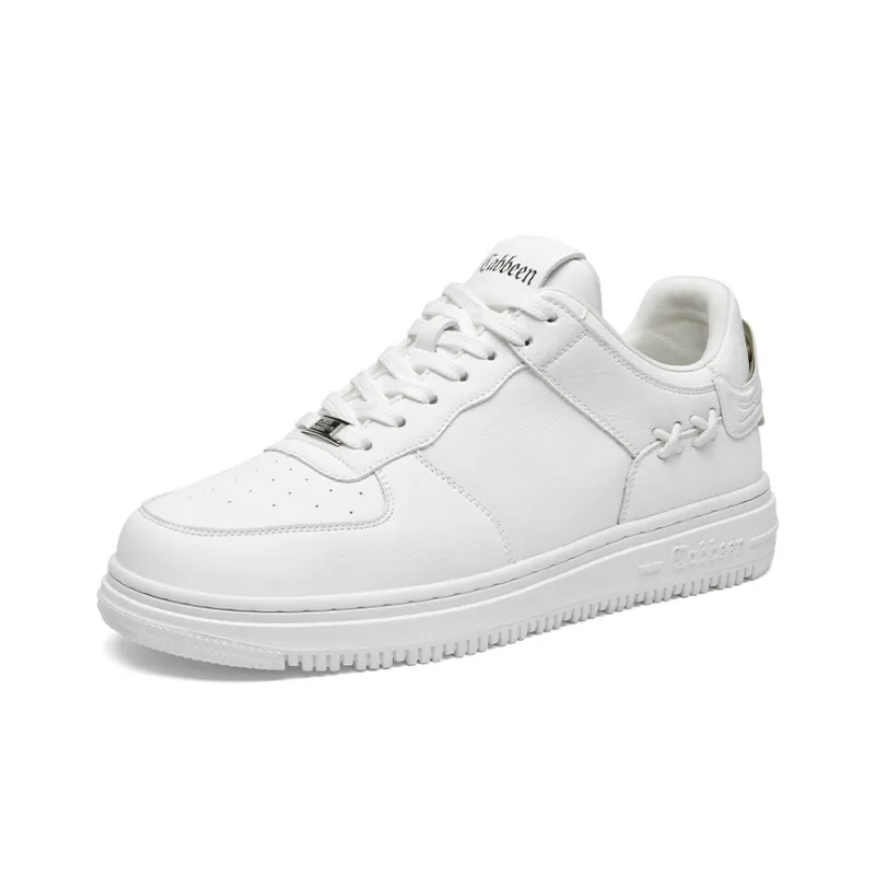 Cabbeen Casual Air Force Lightweight And Breathable Low Top Skateboard Shoes Men's White-7