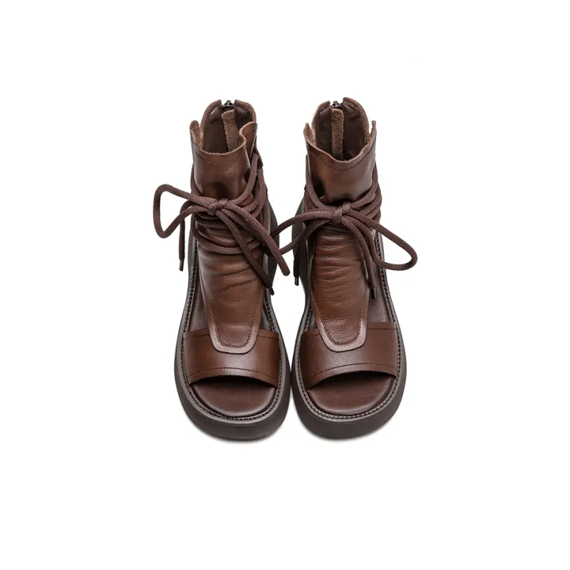 Yao Qia Roman Sandals 5cm Women's-12
