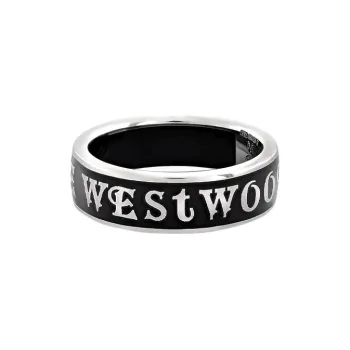 Vivienne Westwood Recycled Silver Rings Unisex Black