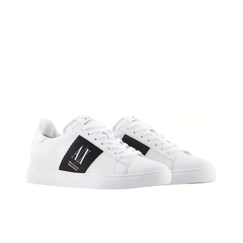 ARMANI EXCHANGE Logo-patch Leather Sneakers-3