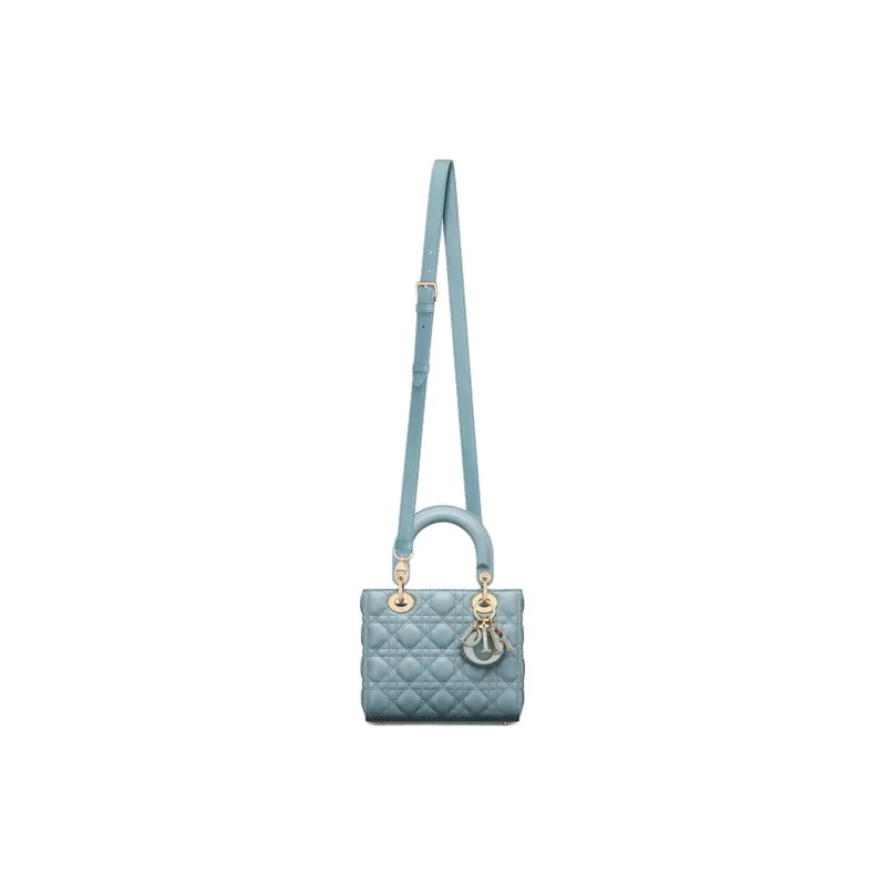 DIOR Lady Dior Sheepskin Dior Bag Shoulder Bag Crossbody Bag Handbag Small Size Women's Sky Blue-1