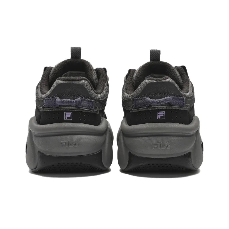 FILA Panini We Cushioning Anti Slip Wear Resistant Breathable Lightweight Coverage Low Top Chunky Sneakers Women's Gray-3
