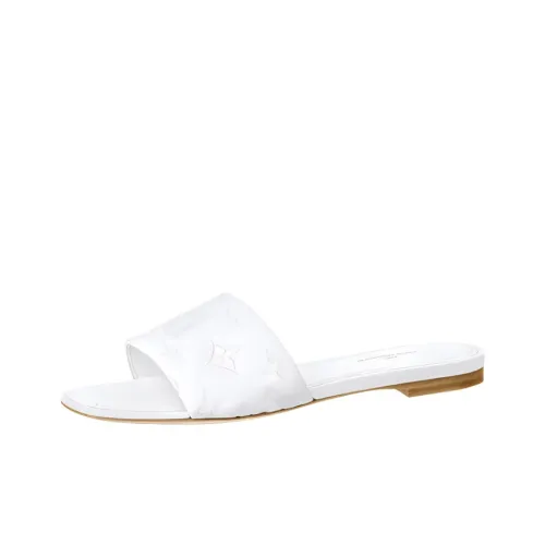 LOUIS VUITTON Revival Slide Slippers Women's White