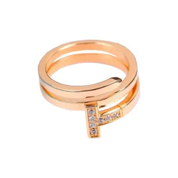 TIFFANY & CO. T 18K Rose Gold Rings Unisex