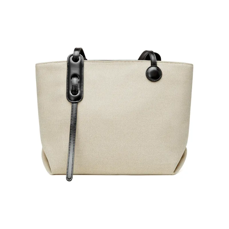 JOSINY Fabric Tote Bag, Shopping Bag, Crossbody Bag, Shoulder Bag Women's Black/Coffee-2