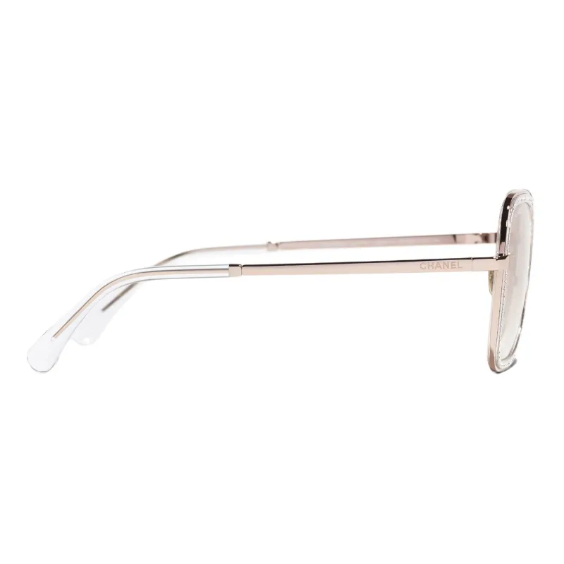 CHANEL Square Sunglasses Unisex Pink-2