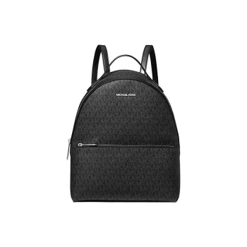 MICHAEL KORS Canvas Backpack Medium Size Women's Black