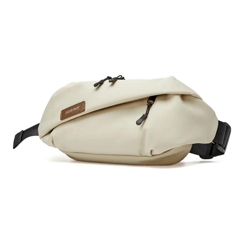 JOSINY Nylon With Microfiber Crossbody Fanny Pack Men's Black/Apricot-6