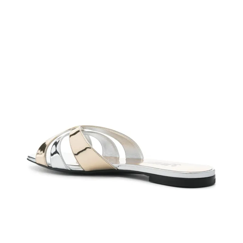 3JUIN Caris Vegas Leather Slides Women's-3