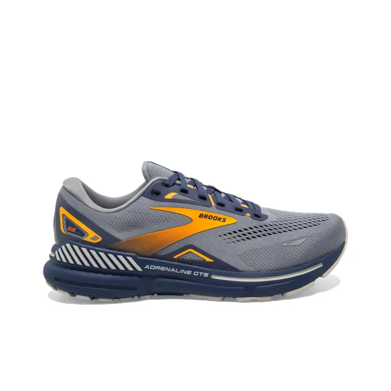 Brooks Adrenaline GTS Cushioned Wear Resistant Slip Resistant Low Top Casual Running Shoes Men's Blue Yellow-1