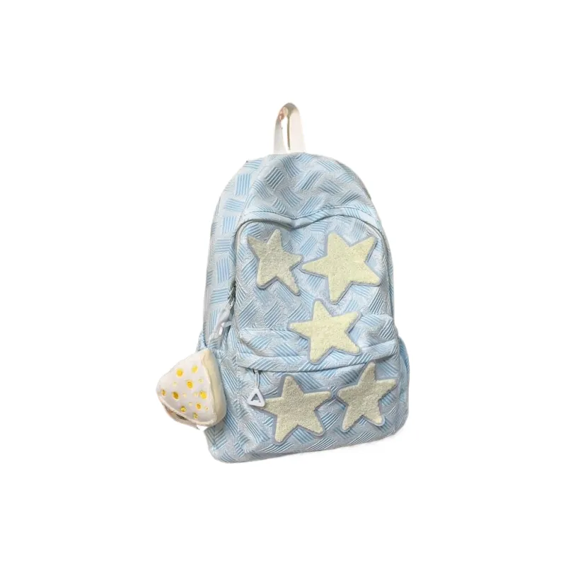 Carissa Nylon Backpack Regular Women's Gray/Blue/Light Yellow/Light Purple-2