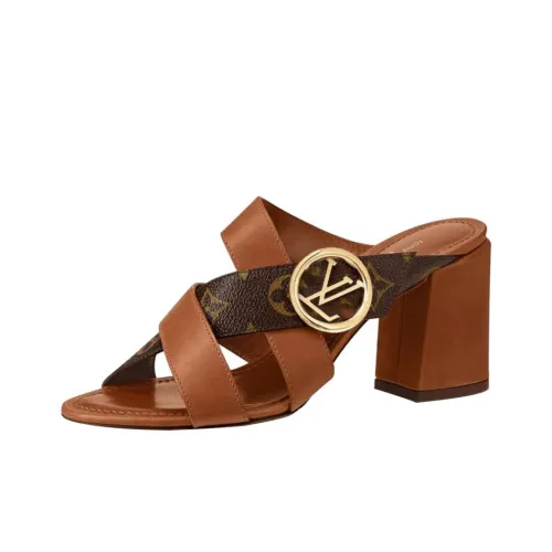 LOUIS VUITTON LV Horizon Slide Slippers Women's Brown