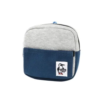 CHUMS Cotton And Polyester Blend Storage Bag Cell Phone Pouch Unisex Gray & Marine Blue