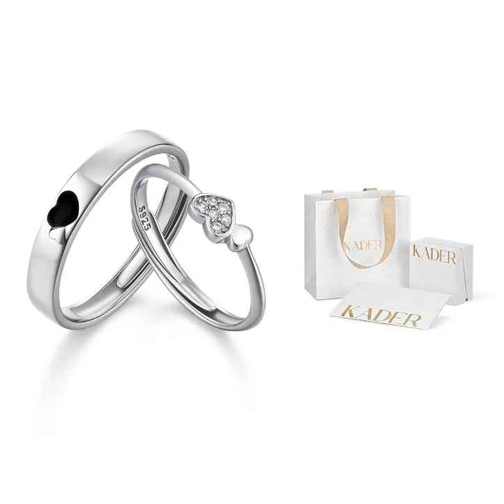 KADER S925 Silver Rings Unisex Silver White-1
