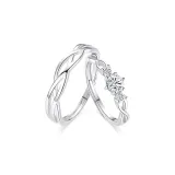 Entwined Tresses Couple Ring