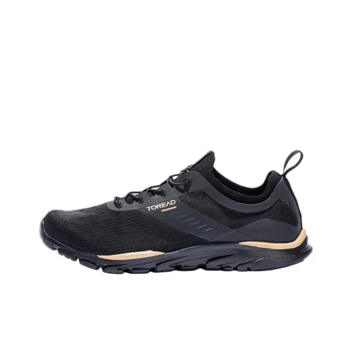 TOREAD Running Shoes Men Low-Top Black/Gold