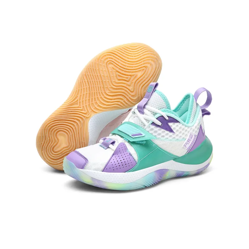IVERSON Anti Slip And Wear Resistant Coverage Mid Top Basketball Shoes Unisex Mismatched-1