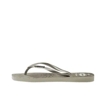 Havaianas Slim Square Metallic Flip Flops Women's Gray
