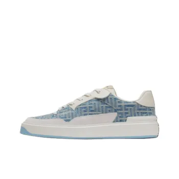 BALMAIN B-Court Monogram Denim Sneakers