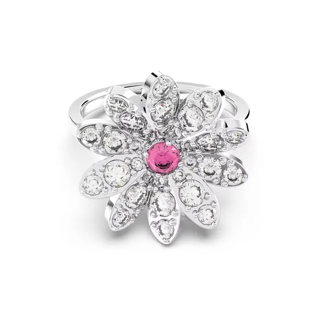 Swarovski Eternal Flower Rings Women's Silver-0