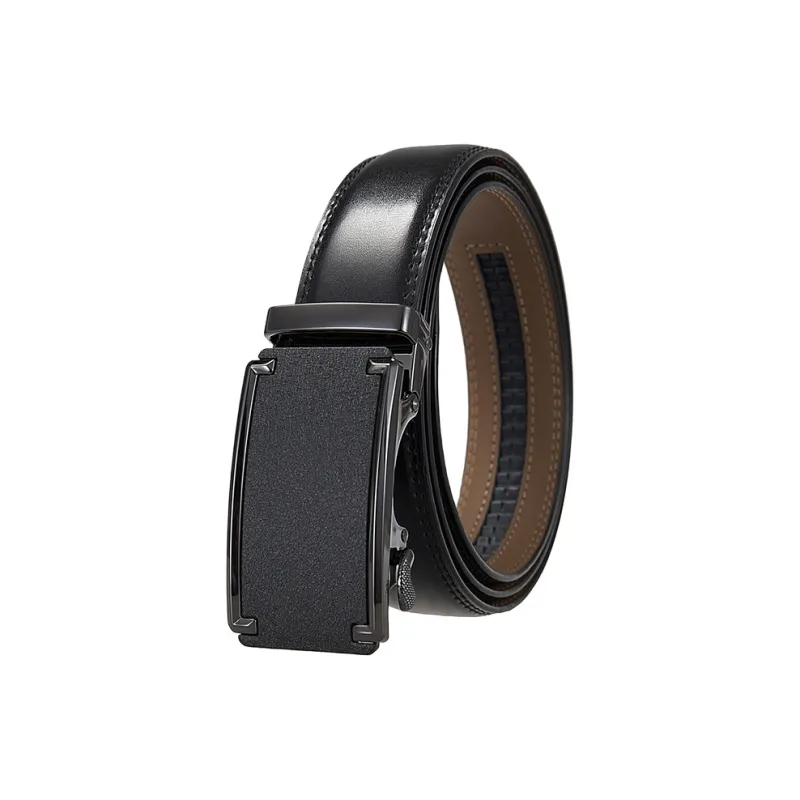 CARTELO Cow Split Leather Belts Men's Width 3.5CM-0