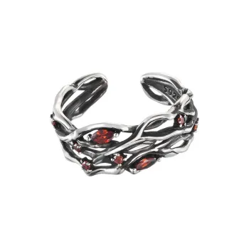 ROCK&RIDE 925 Silver Set With Precious Stones Rings Women's
