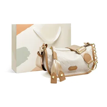 15 MINS Cow Leather Crossbody Bags Shoulder Bags Women's Ecru