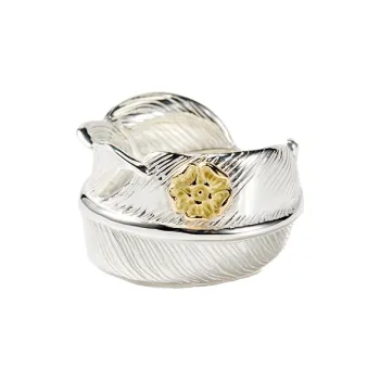 GOD SUNS 950 Silver 18K Gold Rings Unisex