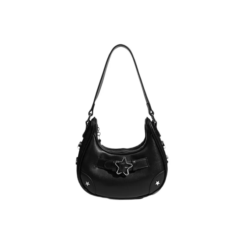 Carksky PU Shoulder Bag Regular Women's Blue/Black/White-11