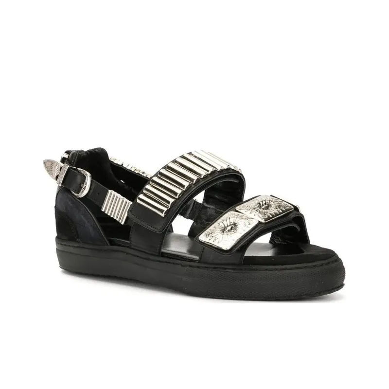 Toga Pulla Embossed Strap Sandals-2